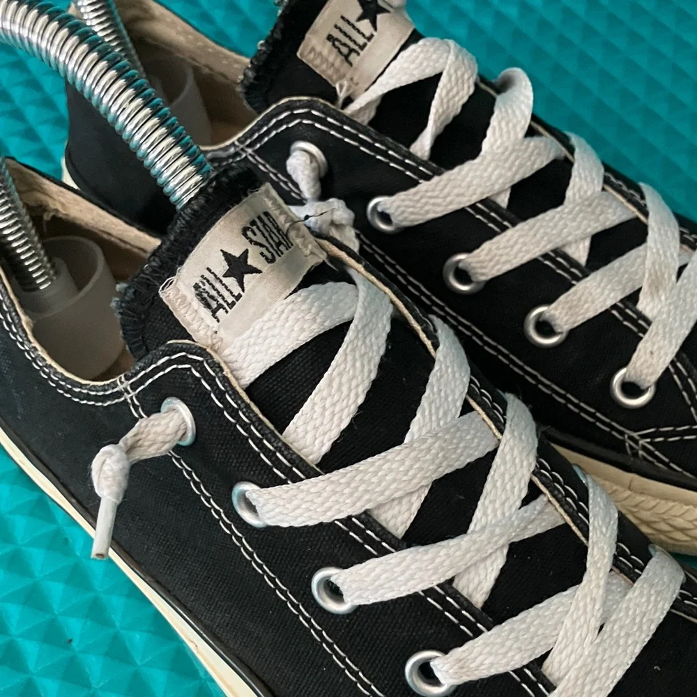 CONVERSE CTAS Big Kids Unisex Low Top Canvas Black Shoes | 3